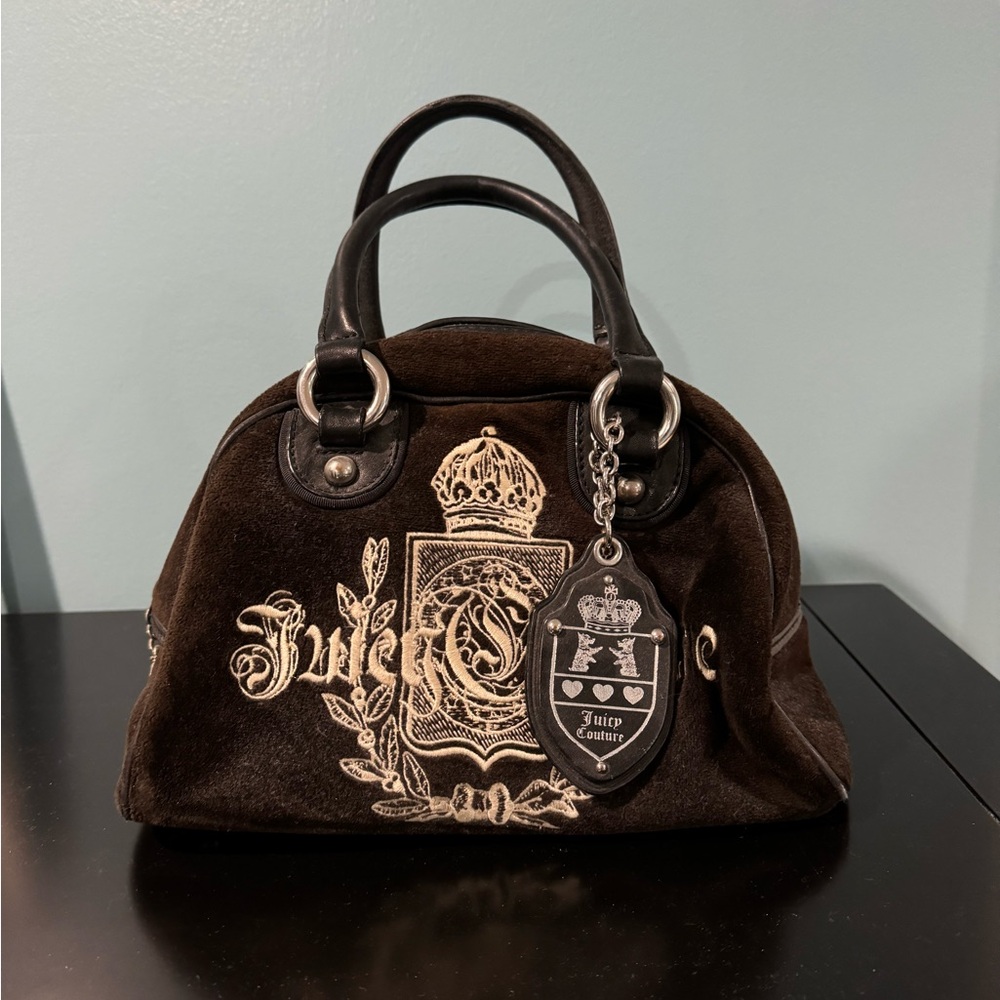 Brown Velvet Juicy Couture Purse